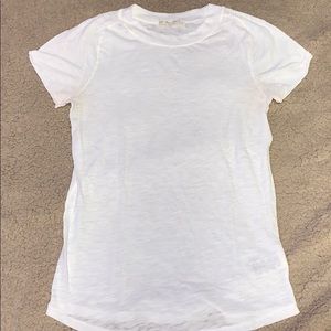Plane white free people tee